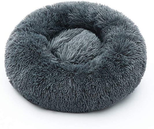 Dog Bed Cat Bed round Plush Soft Pet Bed Donut Dog Pillow Dog Sofa Diameter 60Cm